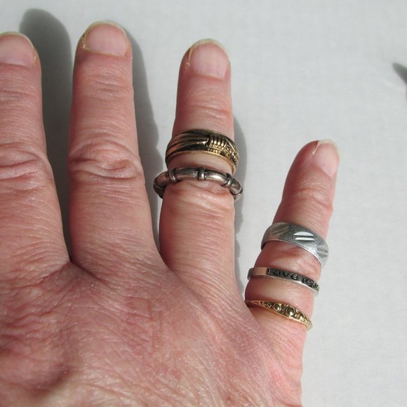 Collection Lot Bundle 14 Costume Jewelry Rings Size 6-6.75 - Picture 14 of 14